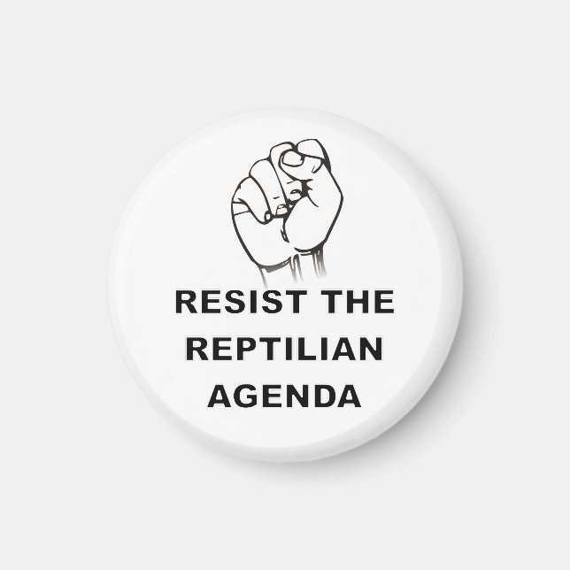 Resist The Reptilian Agenda Magnet (Front)