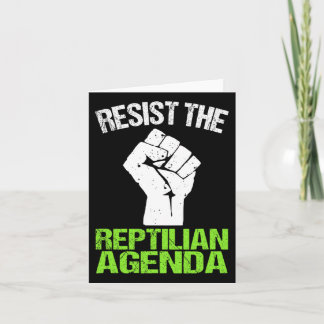 Resist The Reptilian Agenda T Shirt  Card