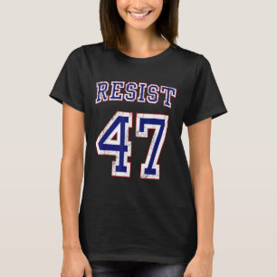Resist Trump 47 Retro Distressed Graphic T-Shirt