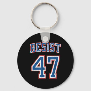 Resist Trump 47 Retro Distressed Political  Key Ring