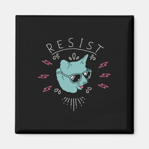 Resist Trump Cat Anti Trump Protest Anti Political Magnet