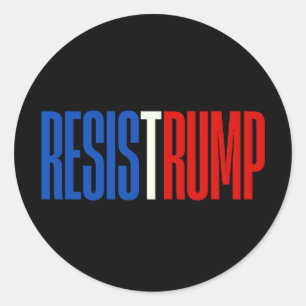 Resist Trump - political statement Classic Round Sticker