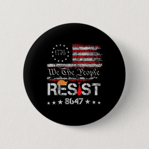 Resist Trump Protest Anti Political Us Flag We The 6 Cm Round Badge