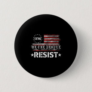 Resist Trump Protest Anti Political Us Flag We The 6 Cm Round Badge
