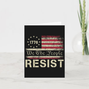 Resist Trump Protest Anti Political Us Flag We The Card