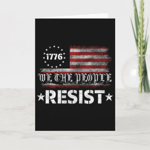 Resist Trump Protest Anti Political Us Flag We The Card
