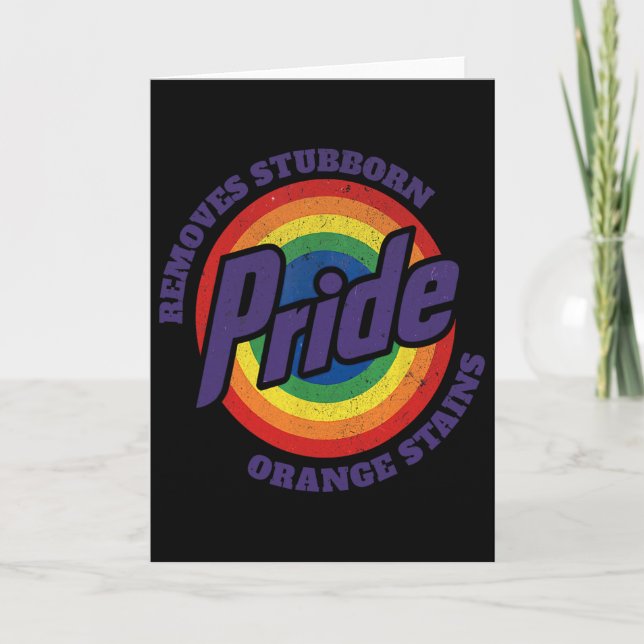 Resist Trump Remove Stubborn Orange Stains Pride M Card (Front)