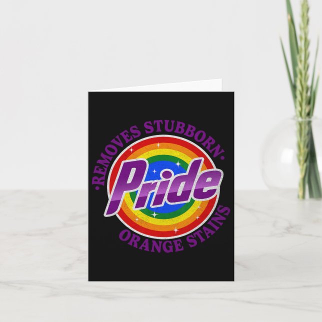 Resist Trump Remove Stubborn Orange Stains Pride M Card (Front)