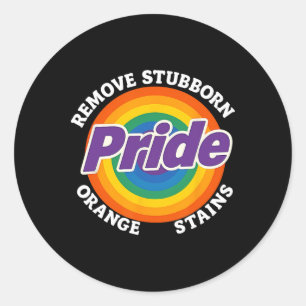 Resist Trump Remove Stubborn Orange Stains Pride M Classic Round Sticker