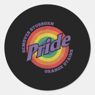Resist Trump Remove Stubborn Orange Stains Pride M Classic Round Sticker
