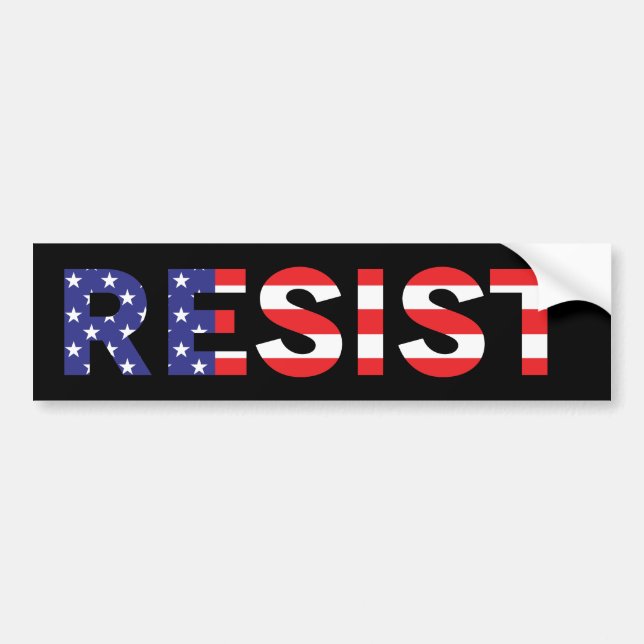 RESIST | United States Flag Bumper Sticker (Front)