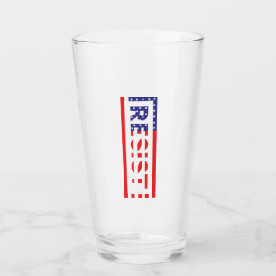 RESIST United States Flag Glass