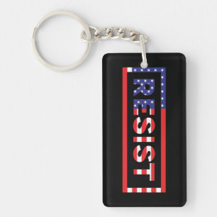 RESIST United States Flag Key Ring