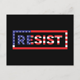 RESIST   United States Flag Postcard