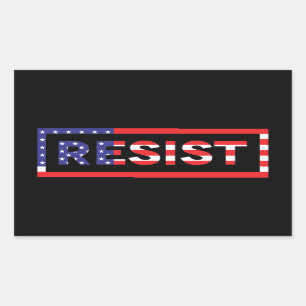 RESIST   United States Flag Rectangular Sticker