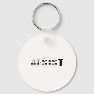 Resist Usa Flag  Key Ring
