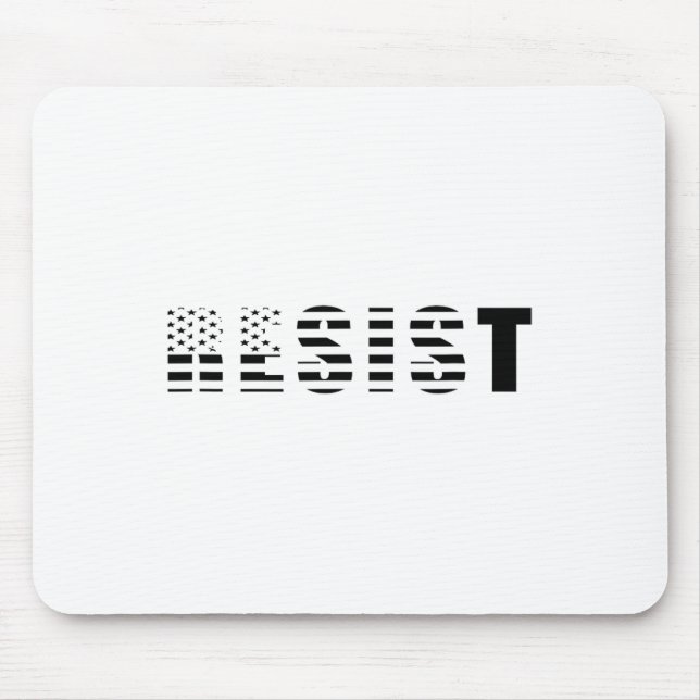 Resist Usa Flag  Mouse Pad (Front)