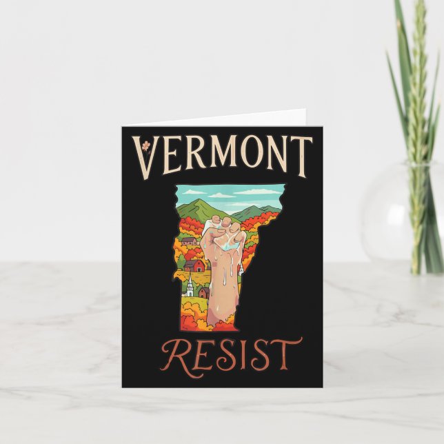 Resist Vermont Political Protest Card (Front)