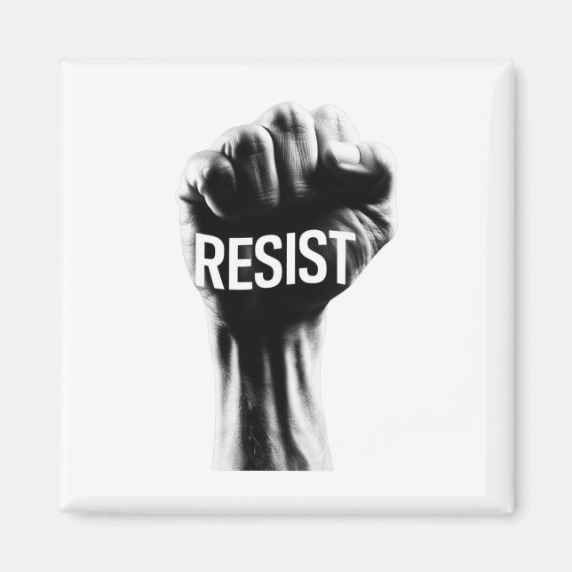 Resist With A Fist  Magnet (Front)