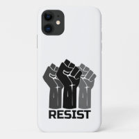 Resist with fist - in black 0003