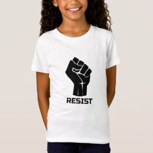 Resist with fist - in black T-Shirt