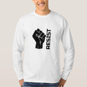 Resist with fist - in black T-Shirt