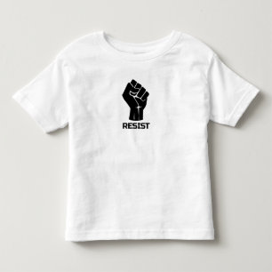 Resist with fist - in black toddler T-Shirt