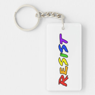 Resist with Pride! Key Ring