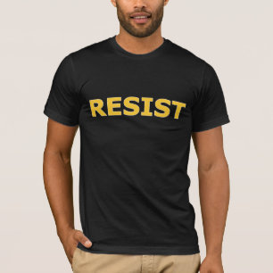 RESIST - Yellow on Black T-Shirt
