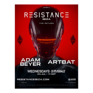 RESISTANCE - Amnesia - Club Poster