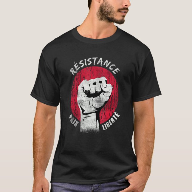 Resistance Basic Law Demo Peace Mask T-Shirt (Front)