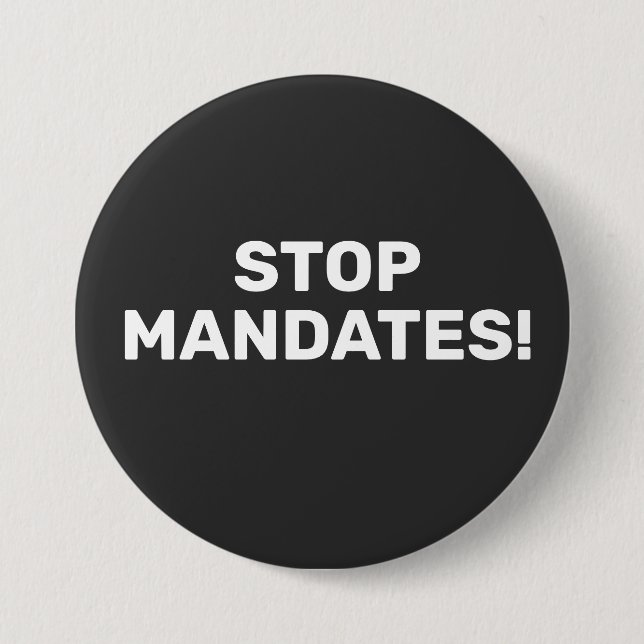 Resistance freedom from mandates  7.5 cm round badge (Front)