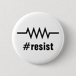 Resistance Hashtag 6 Cm Round Badge