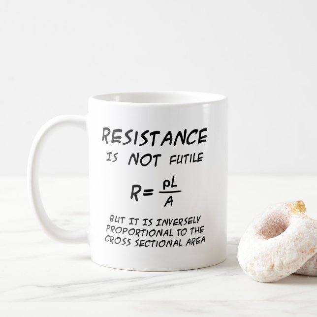 Resistance Humour Coffee Mug (With Donut)