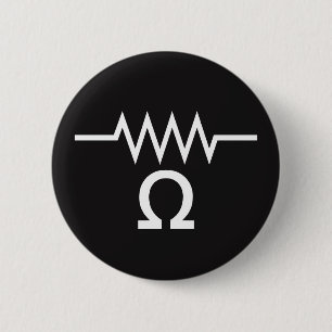 Resistance in Ohms 6 Cm Round Badge