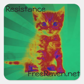 Resistance Sticker. Square Sticker