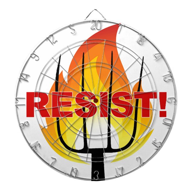 Resistance Torch and Pitchfork Dartboard (Front)