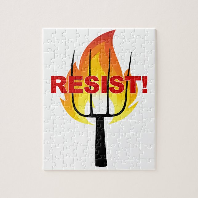 Resistance Torch and Pitchfork Jigsaw Puzzle (Vertical)