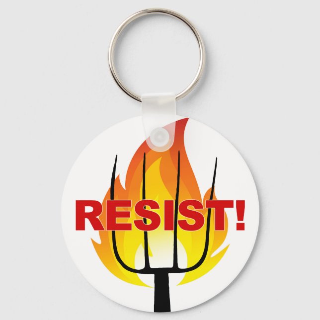 Resistance Torch and Pitchfork Key Ring (Front)