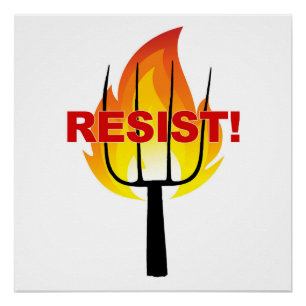Resistance Torch and Pitchfork Poster