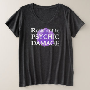 Resistant to Psychic Damage Women's Plus T-Shirt Plus Size T-Shirt
