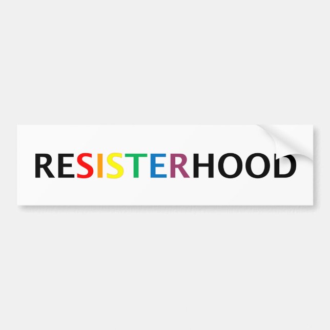Resisterhood bumpersticker bumper sticker (Front)