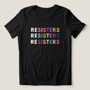 RESISTERS Anti-authoritarian Rainbow T-Shirt Tri-Blend Shirt