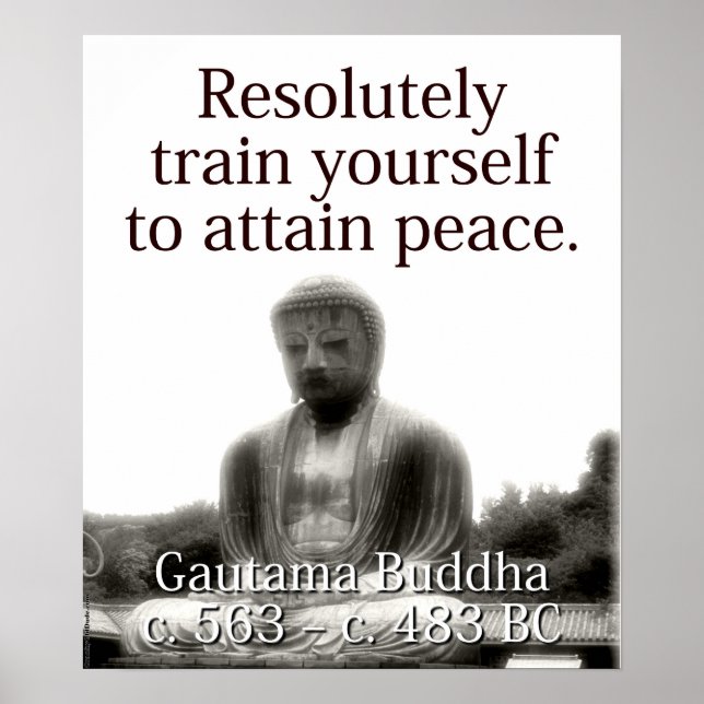Resolutely Train Yourself - Buddha Poster (Front)