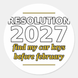 Resolution 2027: Find My Car Keys Sticker