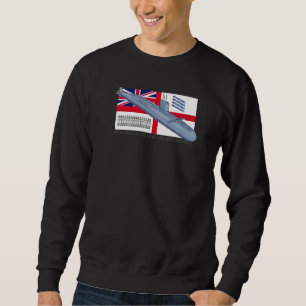 Resolution Class British Submarine Vintage Flag Sweatshirt