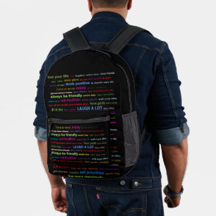 Resolutions Motivational Quotes Backpack