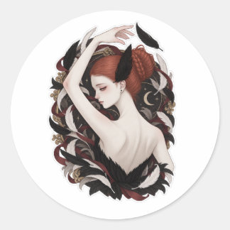 Resonance of Wings Classic Round Sticker