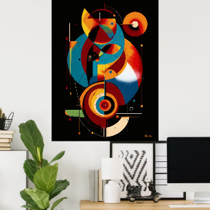 Resonant Axis – Minimal Geometric Constructivism Poster