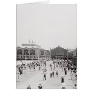 Resort tourists on esplanade